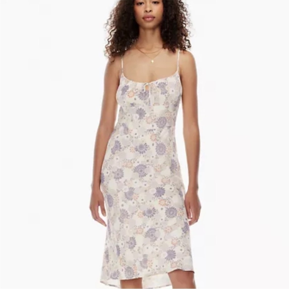 Aritzia Wilfred Bellow Midi Dress Whipped Butter Floral. Size 10 NWT